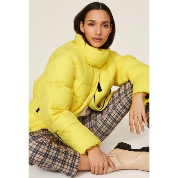 Baum Und Pferdgarten Brooks Yellow Chic Puffer Jacket Coat - Picture 4 of 16